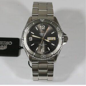 Orient 42mm Grey Dial Automatic Men's Stainless Steel Watch